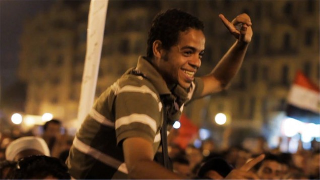 الناشط المصري احمد حسن في فيلم جيهان نجمي الوثائقي "الميدان" (الصورة مقدمة من افلام نجمي)