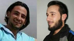 خالد مخامرة (يسار) ومحمد مخامرة، المعتديان الفلسطينيان، ابناء العم المنحدران من بلدة يطا في الضفة الغربية، اللذان نفذا الهجوم في مجمع سارونا في مركز تل ابيب في 8 يونيو 2016، حيث قتل اربعة اشخاص (Courtesy)