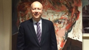 جيسون غرينبلات، مستشار الرئيس الامريكي المنتخب دونالد ترامب حول اسرائيل، في مقر شركة ترامب العالمي في مانهاتن (Uriel Heilman/JTA)