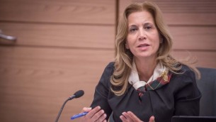 عضو الكنيست من حزب يش عتيد تتحدث امام لجنة الشؤون الداخلية في الكنيست، 14 يونيو 2016 (Hadas Parush/Flash90)