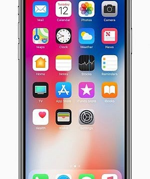 الشاشة الرئيسية لجهاز أبل الجديد ايفون X. (Courtesy: Apple)