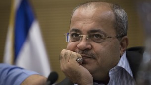 النائب احمد طيبي من القائمة العربية المشتركة، 26 اكتوبر 2015 (Hadas Parush/Flash90)
