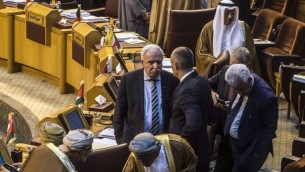 وزير الخارجية الفلسطيني رياض المالكي في مقر الجامعة العربية في القاهرة، 7 مارس 2017 (AFP Photo/Khaled Desouki)