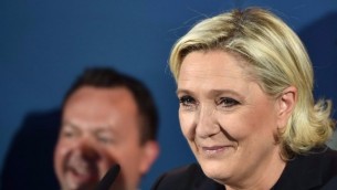 قائدة اليمين التطرف الفرنسي مارين لوبن، 18 يونيو 2017 (Denis Charlet/AFP)