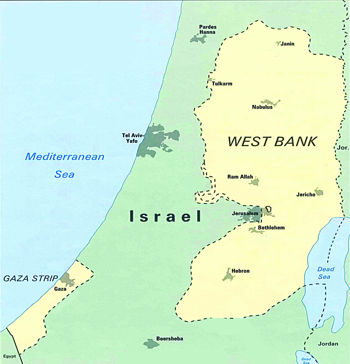 Gaza strip bethany west bank