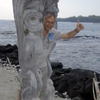 Adrian Gunzburg between wooden statues in Hawaii in May 2009. Photo entered by Lynda Gunzburg of Glenhuntly, Victoria. Adrian Gunzburg between wooden statues in Hawaii in May 2009. Photo entered by Lynda Gunzburg of Glenhuntly, Victoria.