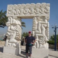 Merv Barnett in the old city of Yaffo, Israel, in November 2009. Photo entered by Naomi Barnett of Carnegie, Victoria. Merv Barnett in the old city of Yaffo, Israel, in November 2009. Photo entered by Naomi Barnett of Carnegie, Victoria.
