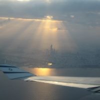 Sunrise flying into Tel Aviv on New Year's Day 2010. Photo entered by Elaine Lazar of South Caulfield, Victoria Sunrise flying into Tel Aviv on New Year's Day 2010. Photo entered by Elaine Lazar of South Caulfield, Victoria