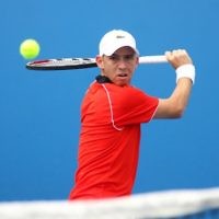 Israeli tennis player Dudi Sela in action at the Australian Open on January 19. Photo: Peter Haskin
