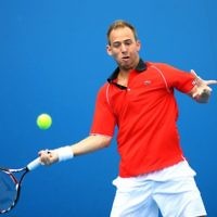 Israeli tennis player Dudi Sela in action at the Australian Open on January 19. Photo: Peter Haskin