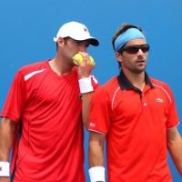 Israel's Jonathan Erlich teamed up with Arnaud Clement in the men’s doubles at the Australian Open 2010. Photo: Peter Haskin Israel's Jonathan Erlich teamed up with Arnaud Clement in the men’s doubles at the Australian Open 2010. Photo: Peter Haskin