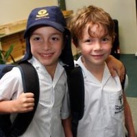 Bialik College, Grade 1. Daniel Super (left) and Ben Kuperholz. Photo: Peter Haskin