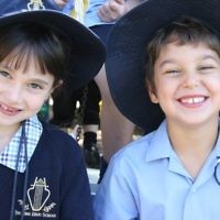 The King David School. Year 1 students Amy Sylvan and Indiana Briskin