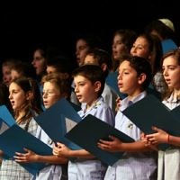 Yom Hashoa Commoration 2010. Robert Blackwood Hall. Jewish Youth Choir, students from Bialik, King David, Yavneh, Mt Scopus and Sholem Aleichem. Photo: Peter Haskin