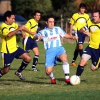 North Caulfield Maccabi soccer v Penninsula Strikers. Caulfield Park. Photo: Peter Haskin North Caulfield Maccabi soccer v Penninsula Strikers. Caulfield Park. Photo: Peter Haskin