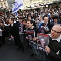 30-8-10. Gilad Shalit. On the occasion of the 5th birthday he has spent in captivity, Jewish students from Melbourne organised a rally outside the GPO in Melbourtne city. 30-8-10. Gilad Shalit. On the occasion of the 5th birthday he has spent in captivity, Jewish students from Melbourne organised a rally outside the GPO in Melbourtne city.