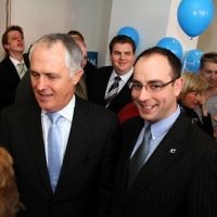 29-7-10. Campaign launch for Melbourne Ports Liberal candidate Kevin Ekendahl. Malcolm Turnbull (left), Kevin Ekendahl.