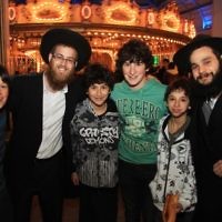 27-9-10. Chabad Youth annual Succot at Luna Park. From left: Gabriel Hanvey, Moshe Loebenstein, Aaron Kempler, Aaron Haver, Seann Yemini , Ruvi Cooper. Photo: Peter Haskin