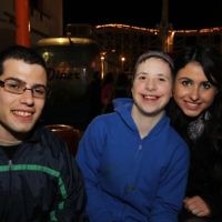 27-9-10. Chabad Youth annual Succot at Luna Park. From left: Guy Slome, Zelman Feiglan, Rachel Bendet. Photo: Peter Haskin