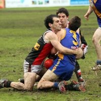 5-9-10. AJAX v Beaumaris. VAFA 2nd Semi Final at Trevor Barker Oval, Sandringham. Photo: Peter Haskin. 5-9-10. AJAX v Beaumaris. VAFA 2nd Semi Final at Trevor Barker Oval, Sandringham. Photo: Peter Haskin.