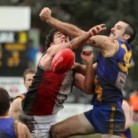 5-9-10. AJAX v Beaumaris. VAFA 2nd Semi Final at Trevor Barker Oval, Sandringham. Photo: Peter Haskin. 5-9-10. AJAX v Beaumaris. VAFA 2nd Semi Final at Trevor Barker Oval, Sandringham. Photo: Peter Haskin.