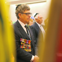 ANZAC Day 2010 in Sydney. Robin Margo attending a service. Photo: Ingrid Shakenovsky.
