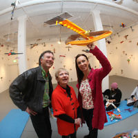 Waverley’s  Jewish councillors (from left) Tony Kay, Miriam Guttman-Jones and Yvonne Coburn preparing for the Festival of the Wind. Photo: Ingrid Shakenovsky.