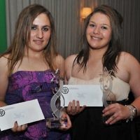 snooker dinner 2010. Lauren Yarrow & Heidi Fridman