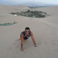 Lynette Kramer Halprin entered this photo of Daniel Halprin on the sand dunes at Huacachina, Peru in January 2011. Lynette Kramer Halprin entered this photo of Daniel Halprin on the sand dunes at Huacachina, Peru in January 2011.