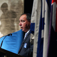 Yom Hazikaron 2011. Robert Blackwood Hall, Monash University. Israeli ambassador Yuval Rotem. Photo: Peter Haskin