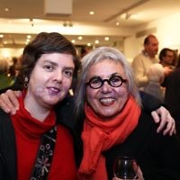 17-7-11. Opening of the Lex Mrocki "Seen and Unseen" photographic exhibtion at Melbourne's Jewish Museum. Keely Macarow (left), Shoshannah Jordan.  Photo: Peter Haskin
