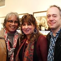 17-7-11. Opening of the Lex Mrocki "Seen and Unseen" photographic exhibtion at Melbourne's Jewish Museum. From left: Emmanuel Santos, Freydi and Lionel Mrocki. Photo: Peter Haskin