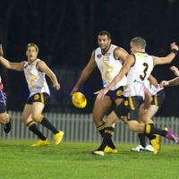13-8-11. AFL International Cup, Blacktown, Sydney. Peace Team v USA. Photo: Ofer Levy 13-8-11. AFL International Cup, Blacktown, Sydney. Peace Team v USA. Photo: Ofer Levy