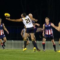 13-8-11. AFL International Cup, Blacktown, Sydney. Peace Team v USA. Photo: Ofer Levy 13-8-11. AFL International Cup, Blacktown, Sydney. Peace Team v USA. Photo: Ofer Levy