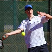 20-8-11. Maccabi Tennis pennant finals. Liam Goldberg. Photo: Peter Haskin 20-8-11. Maccabi Tennis pennant finals. Liam Goldberg. Photo: Peter Haskin