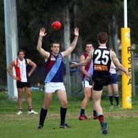 27-8-11. AJAX v Old Essendon. Jake Lew. Photo: Peter Haskin
