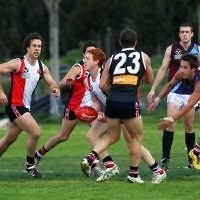 27-8-11. AJAX v Old Essendon. Photo: Peter Haskin