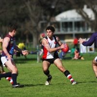 27-8-11. AJAX v Old Essendon. Cory Jankie. Photo: Peter Haskin