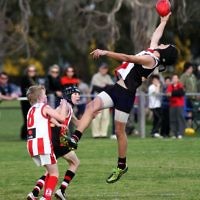 28-8-11. AJAX Under 12 Jets premiers 2011, defeating Mordialloc Braeside. Asher Berlinski. Photo: Peter Haskin