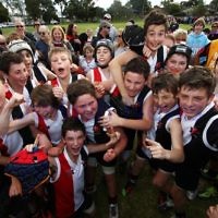 28-8-11. AJAX Under 12 Jets premiers 2011, defeating Mordialloc Braeside. Photo: Peter Haskin
