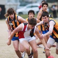 AJAX U 17 Premiers v St Bernards. Photo: Peter Haskin