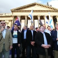 Say No to BDS 4-9-11. Anti BDS rally at the State Library . Organised by Victorian Young Liberals and the Australian Liberal Students' Federation. President of Zionist Council of Victoria, Sam Tatarka adderesses the rally. Photo: Peter Haskin Say No to BDS 4-9-11. Anti BDS rally at the State Library . Organised by Victorian Young Liberals and the Australian Liberal Students' Federation. President of Zionist Council of Victoria, Sam Tatarka adderesses the rally. Photo: Peter Haskin