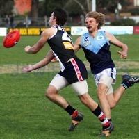 10-9-11. Ajax V Old Camberwell, Preliminary Final. Adam Caplan. Photo: Peter Haskin