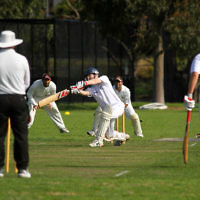 9-10-11. Maccabi Cricket v RMIT. Simon Lipshitz. Photo: Peter Haskin 9-10-11. Maccabi Cricket v RMIT. Simon Lipshitz. Photo: Peter Haskin