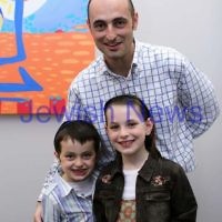 27-10-2011. Rosh Hashanah card competition finalists 2011. Dana, Davi and Daniel Lazar. Photo: Lochlan Tangas