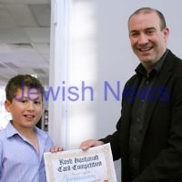 27-10-2011. Rosh Hashanah card competition finalists 2011. Devin Goralsky and Zeddy Lawrence. Photo: Lochlan Tangas