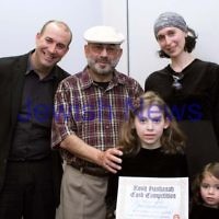 27-10-2011. Rosh Hashanah card competition finalists 2011. Zeddy Lawrence and Rotblat family. Photo: Lochlan Tangas