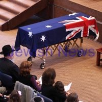 13-12-11. Memeorial service for former Australian Governer General, Sir Zelman Cowen. Held at Temple Beth Israel, Alma Rd., East St Kilda. Photo copyright: AJN/Peter Haskin.