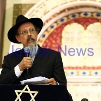 11-1-12. Sir Zelman Cowen Shloshim. St Kilda Hebrew Congregation. Rabbi Shimon Cowen.  Photo: Peter Haskin
