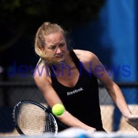 13.1.12. Australian Open Qualifying rounds. Julia Glushko. Photo: Peter Haskin